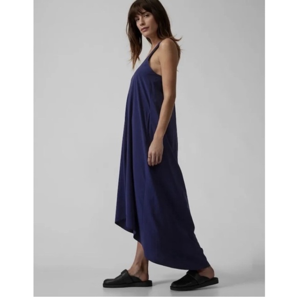 Althleta PRESIDIO TRAVELER MAXI DRESS Navy Blue size small athleisure casual - Picture 4 of 11